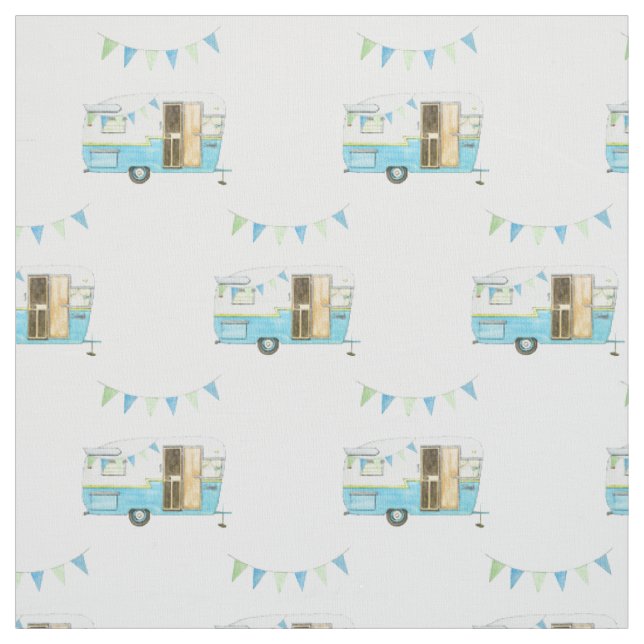 Vintage-Camper-Stoff Stoff (Muster)