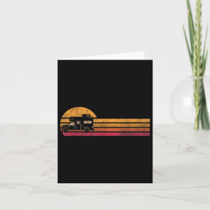 Vintage-Camper-Van-Silhouette Retro-Camping Karte