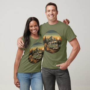 Vintage-Camping-Camper-Van-Shirt Retro Van Life T-Shirt
