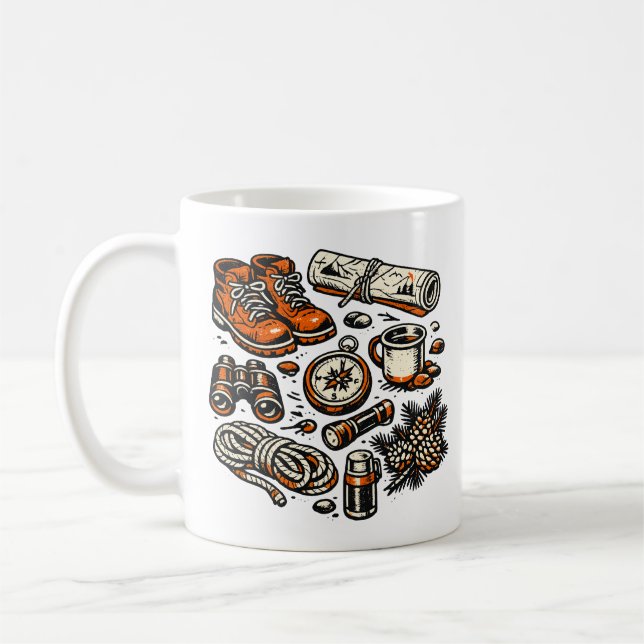 Vintage Camping Essentials Kaffeetasse | Retro Out (Links)