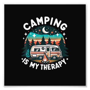 Vintage-Camping ist meine Therapie Familien-Abente Fotodruck