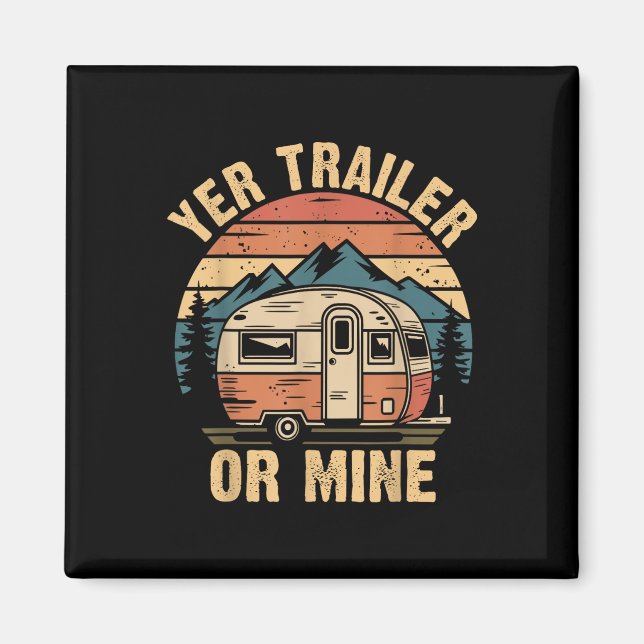 Vintage-Camping lustiger Camper Dein Trailer oder  Magnet (Vorne)