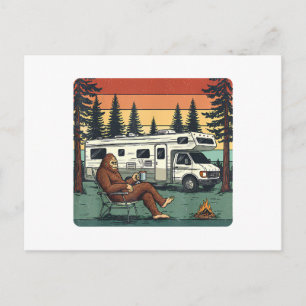 Vintage-Camping-Mobilheim-Wohnmobil-Bigfoot-Abente Feiertagspostkarte
