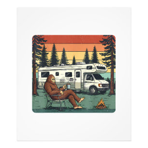 Vintage-Camping-Motorhome-RV-Bigfoot-Abenteuer Fotodruck