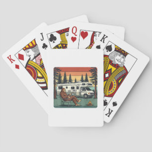 Vintage-Camping-Motorhome-RV-Bigfoot-Abenteuer Spielkarten