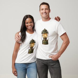 Vintage Campinglaterne Retro Outdoor Illustration T-Shirt
