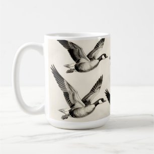 Vintage-Canada-Gänse im Flug - Gravur Kaffeetasse