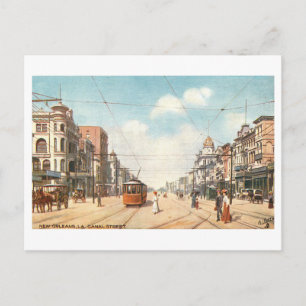 Vintage Canal Street in New Orleans  Postkarte