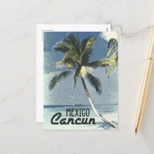 Vintage Cancun Mexiko Feiertagspostkarte