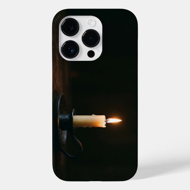 Vintage Candle Flame Dark Moody iPhone Case (Rückseite)
