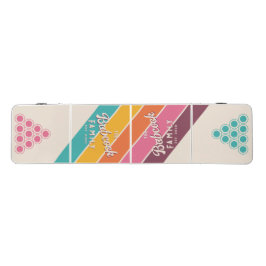 Vintage Candy Rainbow Stripte Familienname & Year Beer Pong Tisch