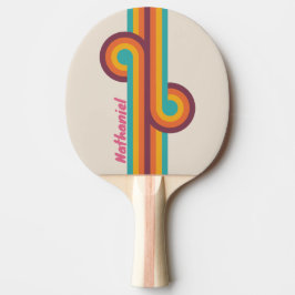 Vintage Candy Regenbogen-Loop mit Namen Tischtennis Schläger