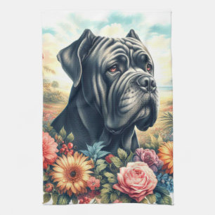 Vintage Cane Corso Dog Malerei Geschirrtuch