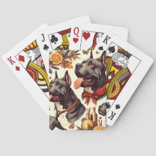 Vintage-Cane-Corso-Illustration Spielkarten
