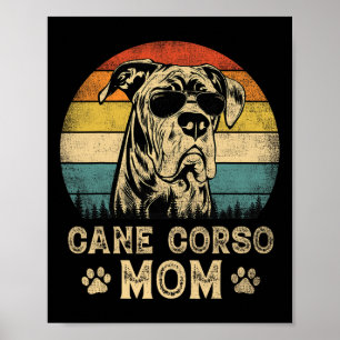 Vintage Cane Corso Mama Hunde Liebhaber Muttertag  Poster