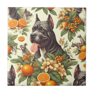 Vintage Cane Corso Nahtlos Fliese