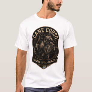 Vintage Cane Corso Wächter-Abzeichen Hund T-Shirt