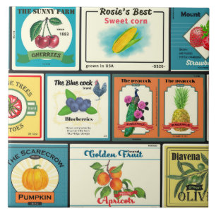Vintage canned goods-Labels Fliese