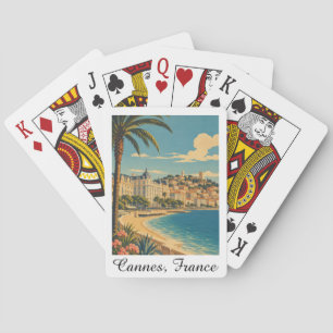 Vintage Cannes Frankreich Französische Riviera Spielkarten