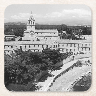 Vintage Cannes Saint-Honorat Inselkloster Rechteckiger Pappuntersetzer