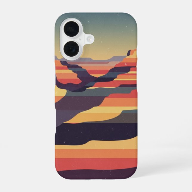 Vintage-Canyon-Himmel iPhone 16 Hülle (Rückseite)