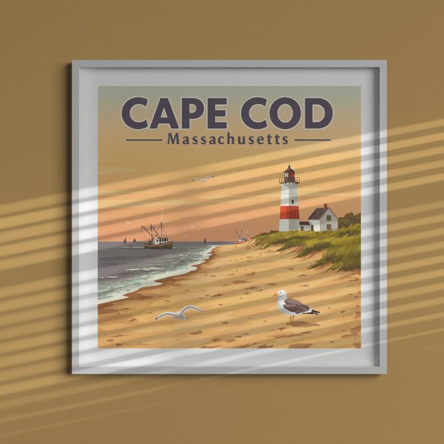 Vintage Cape Cod Massachusetts Poster (Von Creator hochgeladen)