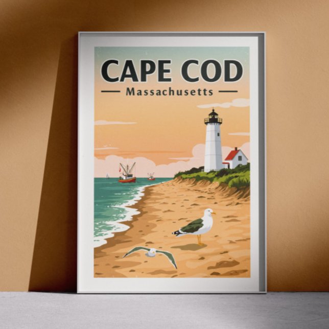 Vintage Cape Cod Massachusetts Poster (Von Creator hochgeladen)