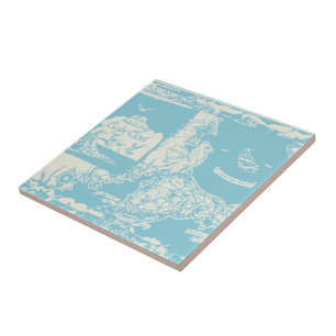 Vintage Cape- Codkarte Fliese