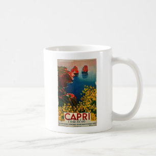 Vintage Capri L'Isola del Sole Italien Kaffeetasse