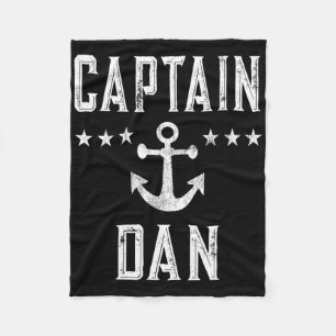 Vintage Captain Dan Personalisierter Vorname Boati Fleecedecke