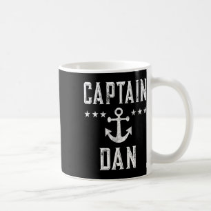 Vintage Captain Dan Personalisierter Vorname Boati Kaffeetasse