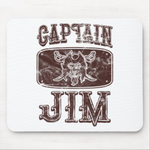 Vintage Captain Jim Personalisiertes Piratenpontoo Mousepad