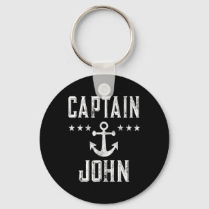 Vintage Captain John - Familienkreuzfahrt oder See Schlüsselanhänger