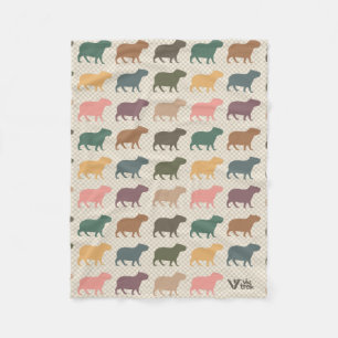 Vintage Capybara-Decke Capybara-Fan-Decke Fleecedecke