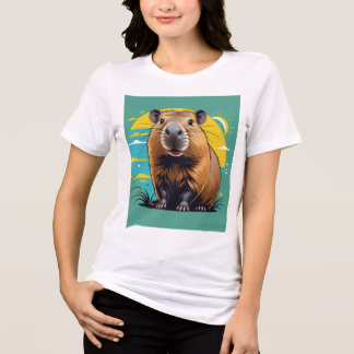 Vintage-Capybara-T-Shirt Tri-Blend Shirt