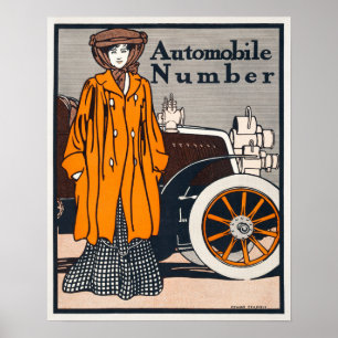 Vintage Car Advertising Poster