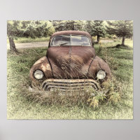 Vintage Car Antique Altes Rustikales Sepia Land