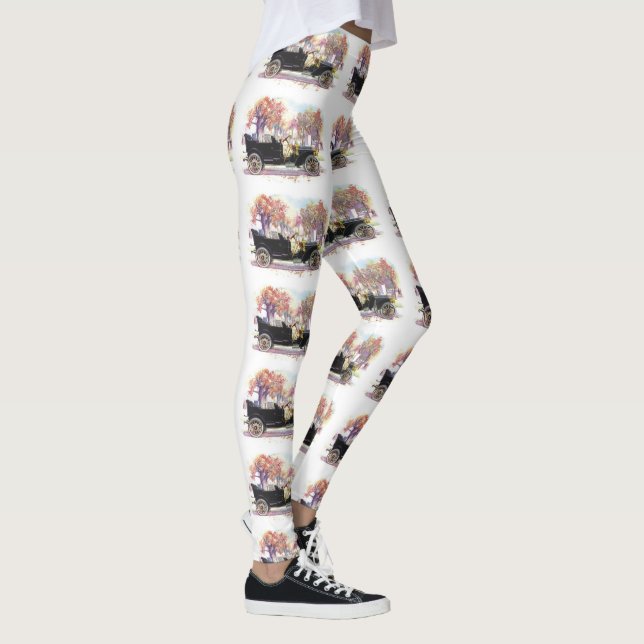 Vintage Car Art Leggings (Rechts)