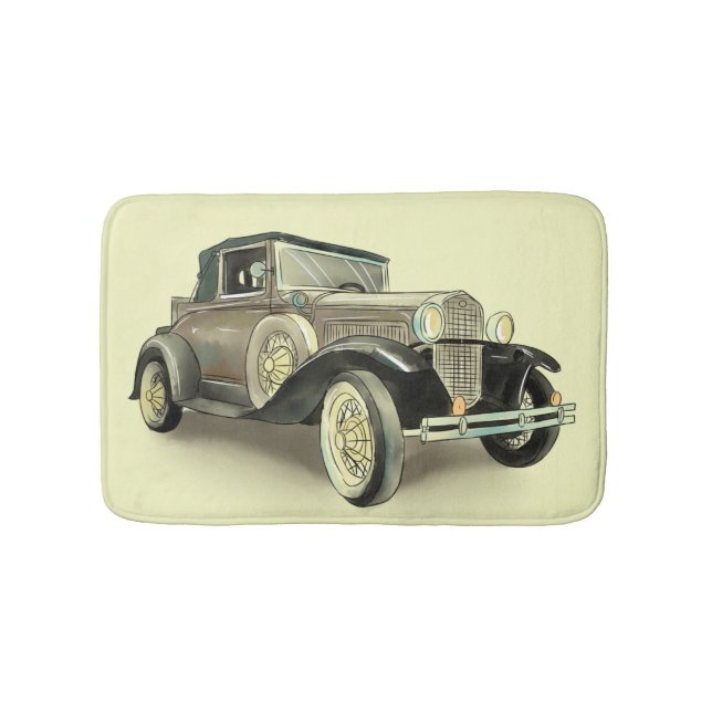 Vintage Car Bath Mat Badematte (Vorderseite)