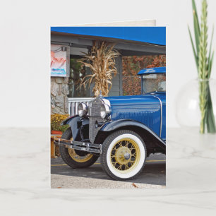 Vintage Car Birthday Karte