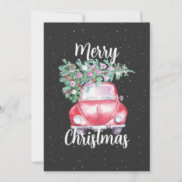 Vintage Car Christmas Feiertagskarte