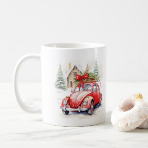 Vintage Car Christmas Kaffeetasse