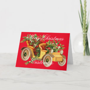 Vintage Car Christmas Mistletoe Thunder_Cove Feiertagskarte