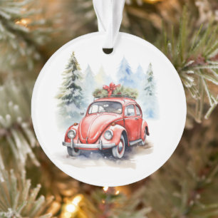 Vintage Car Christmas Ornament