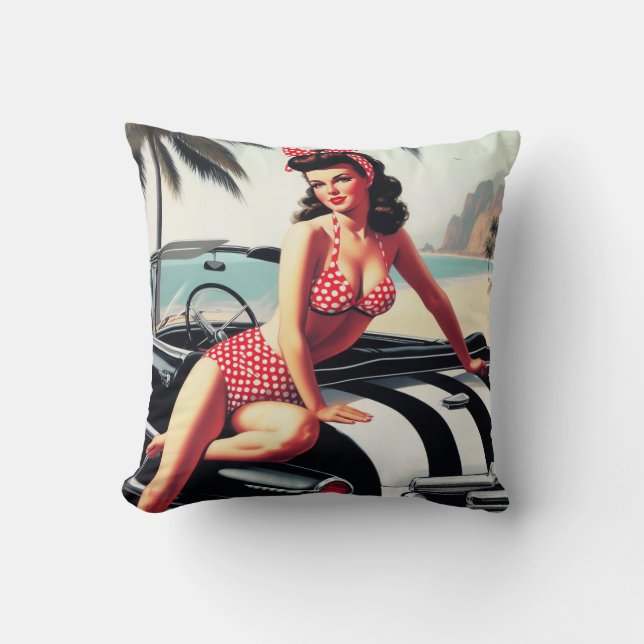 Vintage Car Classic Button Up Kissen (Vorderseite)
