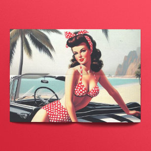 Vintage Car Classic Button Up Seidenpapier