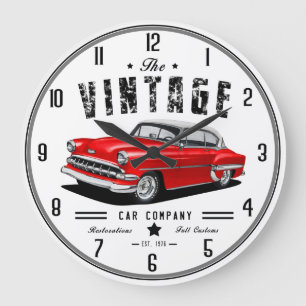 Vintage Car Company Bel Air Große Wanduhr