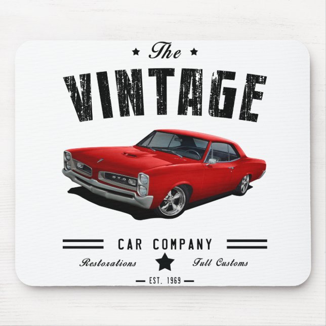 Vintage Car Company Red GTO Mousepad (Vorne)