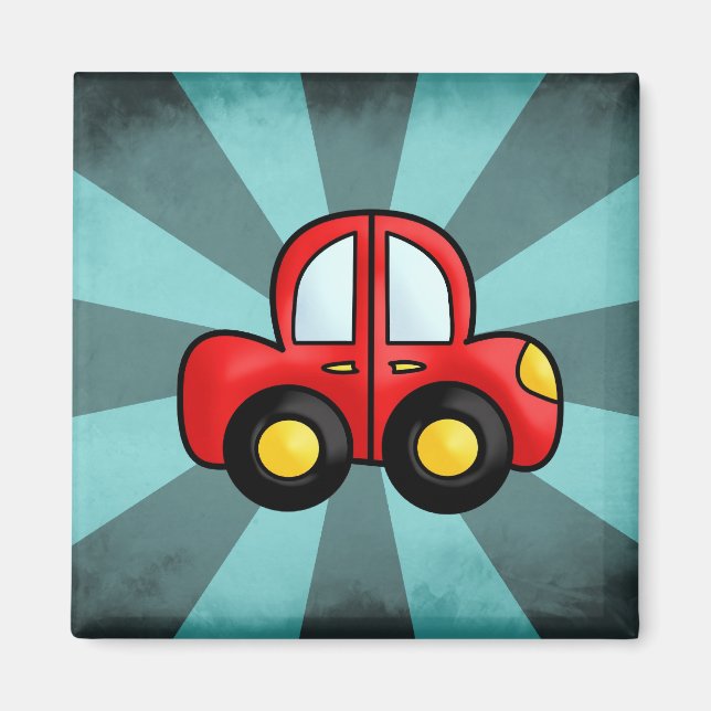 Vintage Car Illustration Magnet (Vorne)
