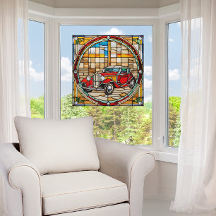 Vintage Car Imitats festgehalten Glas Fensteraufkleber